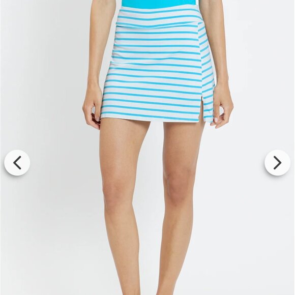 Jude Connally Morgan Skort Jude Cloth in Everyday Stripe Aqua Size XS - Picture 2 of 5